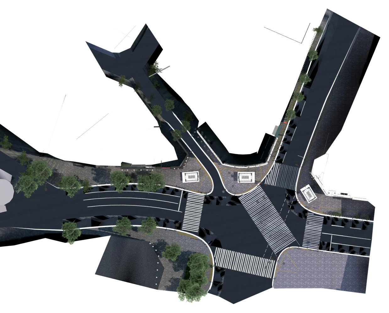 Shibuya area 1 overhead view